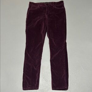 Liz Claiborne Slim Leg Mid-Rise Plum Colored Pants (Women’s Size 10)